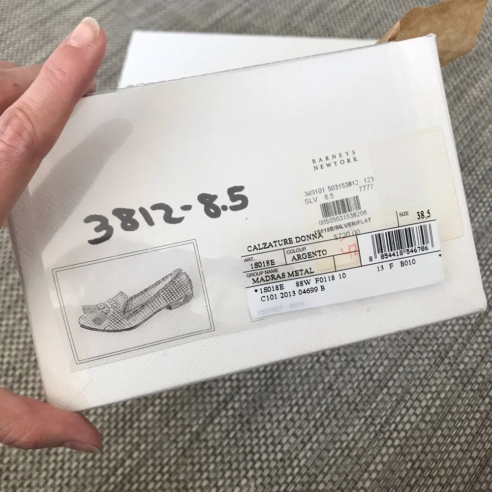 PRADA Silver Loafers - Picture 9 of 14